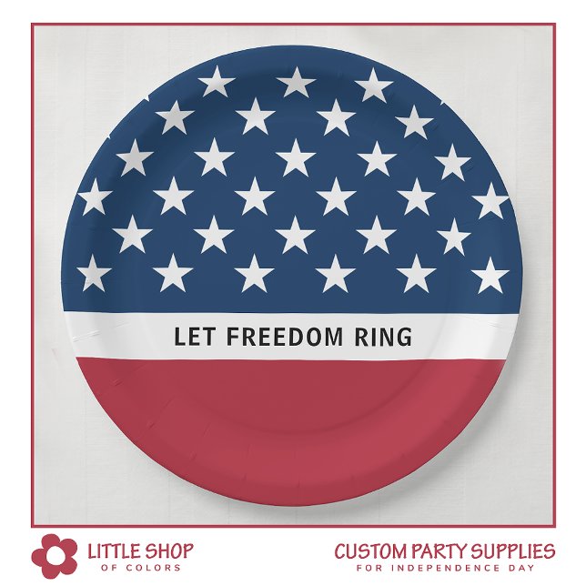Assiettes En Carton Étoiles et rayures de 4 juillet patriotique (Créateur téléchargé)