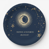 Étoiles Soleil Or Céleste Et Lune