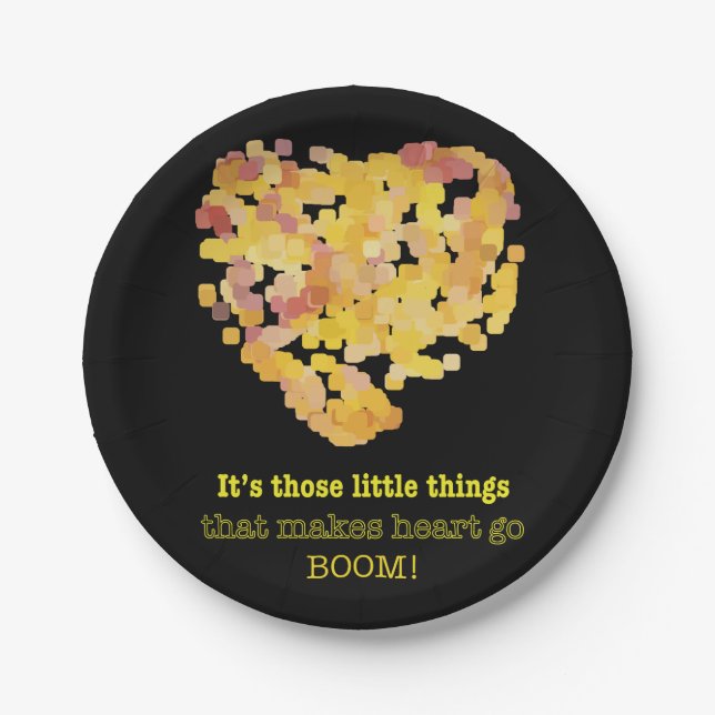 Assiettes En Carton Être en amour citation : Ce sont ces petites chose (Devant)