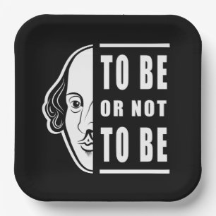 Assiettes En Carton Être ou ne pas être Shakespeare Citer Thespian