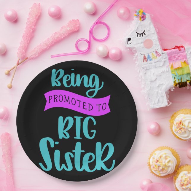 Assiettes En Carton Être Promu À La Grande Soeur (Fête)