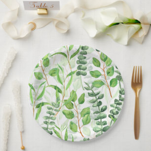 Assiettes En Carton Eucalyptus