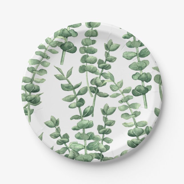Assiettes En Carton Eucalyptus 1 (Devant)