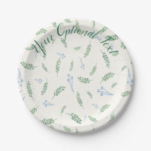 Assiettes En Carton Eucalyptus & Dandelions Motif botanique
