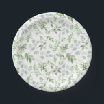 Assiettes En Carton Eucalytus aquarelle et Motif vert<br><div class="desc">Améliorez votre paysage de table avec ces plaques de papier botanique personnalisables. Dotées d'une aquarelle douce aux feuilles d'eucalyptus et d'une végétation luxuriante, ces plaques en papier vert apportent un accent botanique frais à votre fête d'automne. Parfait pour les mariages du printemps et de l'hiver, les douches nuptiales, les baby...</div>
