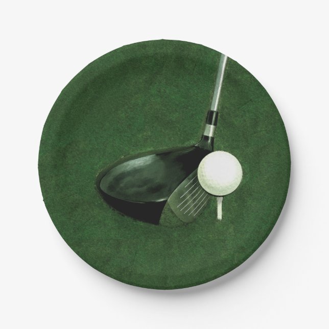 Assiettes En Carton Événement de golf (Devant)