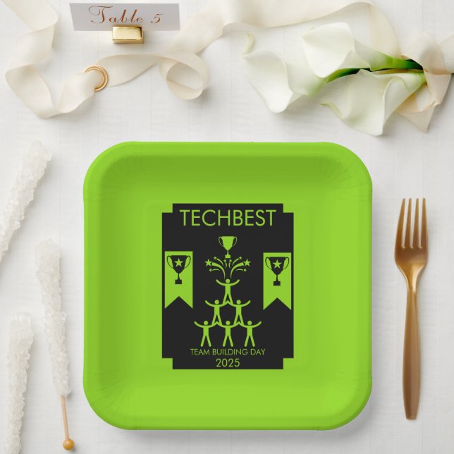 Assiettes En Carton Événement de l'équipe du personnel de l'entreprise (Mariage)