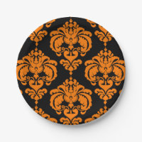 Événement de mariage vintage avec damassé orange e