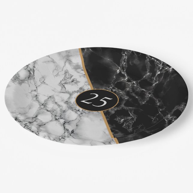 Assiettes En Carton Exemple de plaque papier pour anniversaire ou anni (Angle)