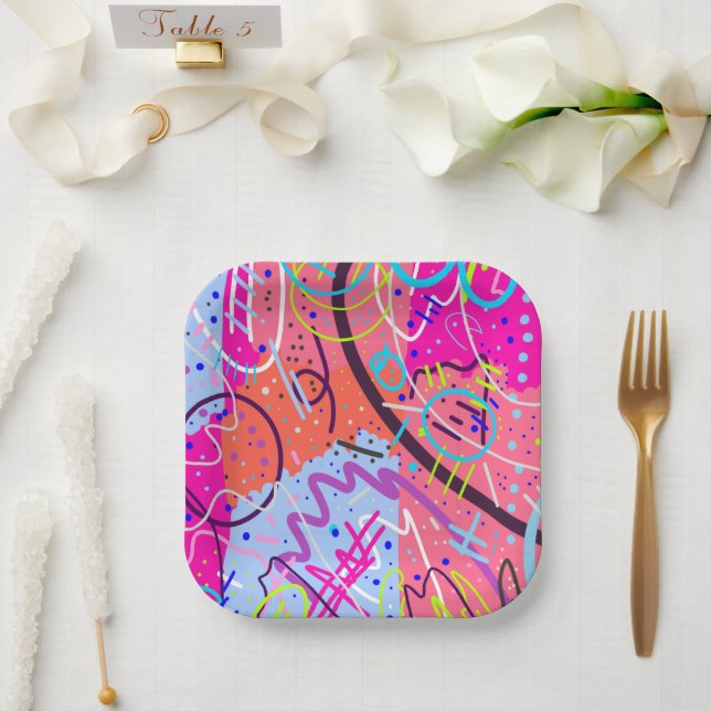 Assiettes En Carton Expérimenter la joie (Mariage)