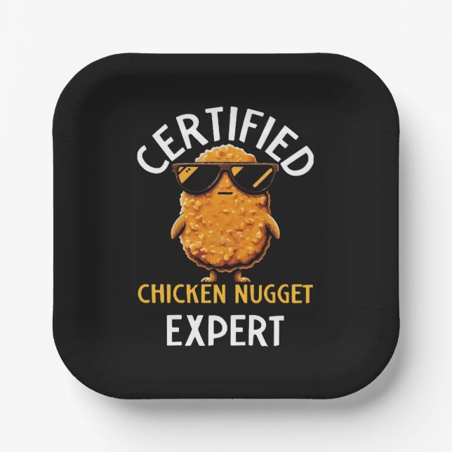 Assiettes En Carton Expert certifié en nugget de poulet (Recto)