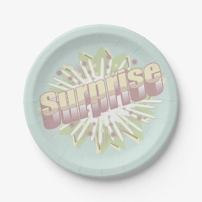 Assiettes En Carton Explosion d'onomatopée surprise (Devant)