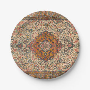 Assiettes En Carton Exquis Vintage Motif de tapis persan