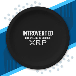 Assiettes En Carton Extrait amusant du devis de mème XRP Cryptomonnaie