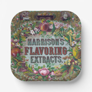 Assiettes En Carton Extraits de cuisson de fruits à fleurs victoriens