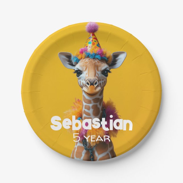 Assiettes En Carton Extravaganza Giraffe (Devant)