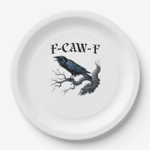 Assiettes En Carton F-Caw-F Oiseau Drôle Corbeau