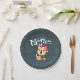 Assiettes En Carton Fa La La La La Christmas Chant Chien Plaque de p