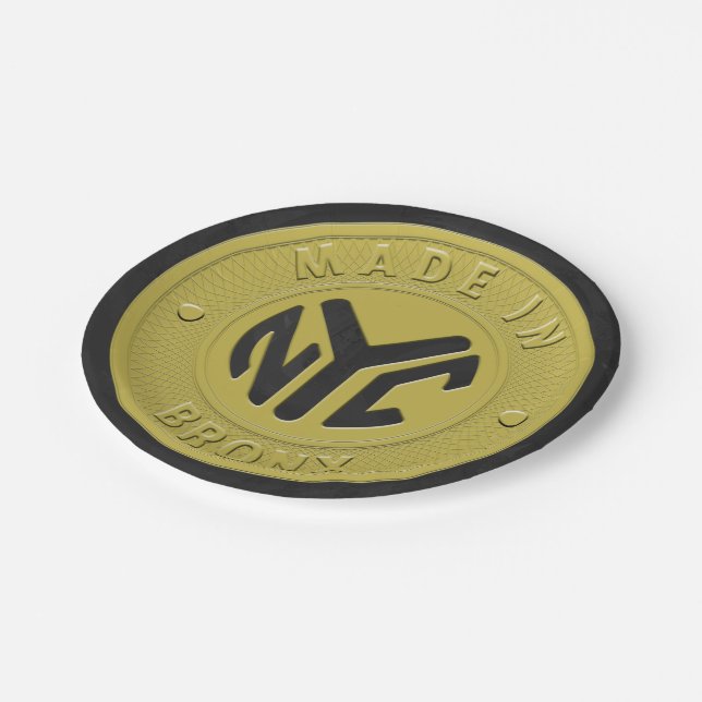 Assiettes En Carton Fabriqué À New York Bronx (Angle)