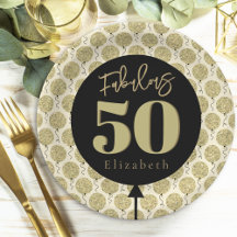Fabuleux 50 Or Plaque Papier Anniversaire