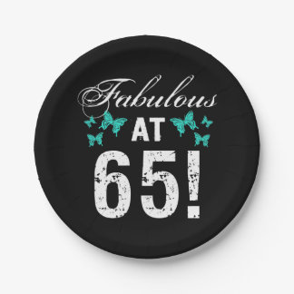 Assiettes En Carton Fabuleux 65e anniversaire pour elle