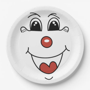 ASSIETTES EN CARTON FACE DE CLOWN