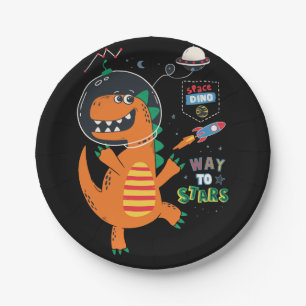 Assiettes En Carton façon d'étoiles dinosaure dans la conception de l'