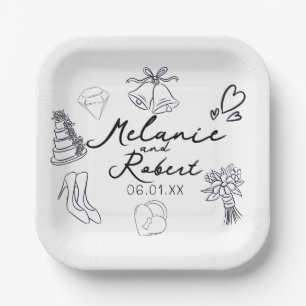 Assiettes En Carton Faire-part de mariage anniversaire de mariage dood