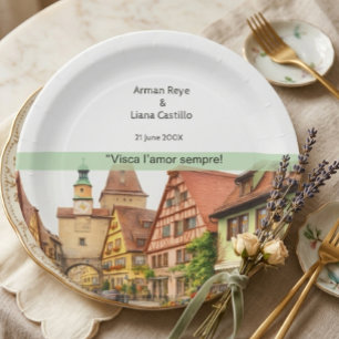 Assiettes En Carton Faire-part de mariage moderne et élégant de Valenc
