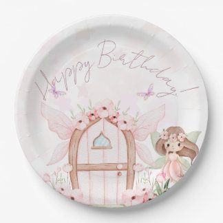 Assiettes En Carton Fairy First Girl's 1st Birthday Party Custom