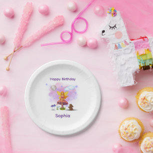 Assiettes En Carton Fairy Garden Birthday Paper Plate