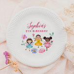 Assiettes En Carton Fairy Garden Watercolor Floral Girl Birthday Party<br><div class="desc">Ajoutez un peu de plaisir à votre fête d'anniversaire avec ces plaques en papier! Fabriqué pour correspondre à notre collection Fairy Garden Floral Birthday Party, ce design présente le nom de la fille d'anniversaire et son âge sur le dessus de 3 amis fées en robes lumineuses et colorées entourées de...</div>