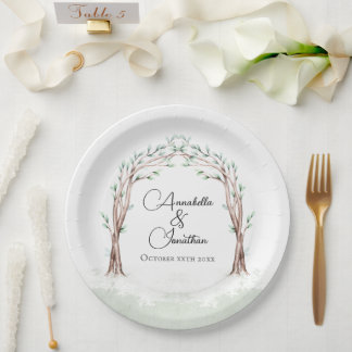 Assiettes En Carton Fairytale Entrée du Mariage forestier