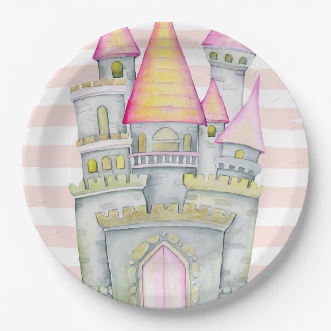 Assiettes En Carton Fairytale Princess Castle (Devant)