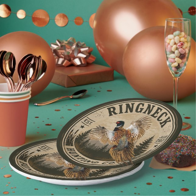 Assiettes En Carton Faisan  (Multi)