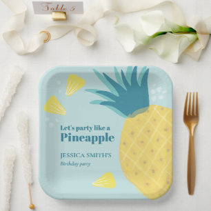 Assiettes En Carton Faisons la fête comme un ananas