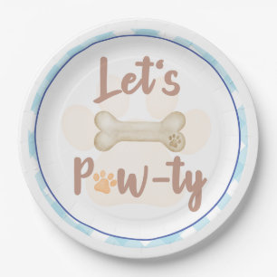 Assiettes En Carton Faisons Pawty Chien Chien Chien Chien Anniversaire