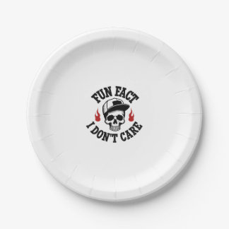 Assiettes En Carton Fait amusant Je m'en fiche Citation drôle de squel
