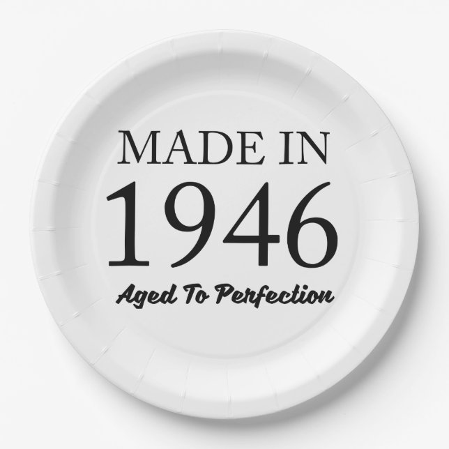 Assiettes En Carton Fait en 1946 (Devant)