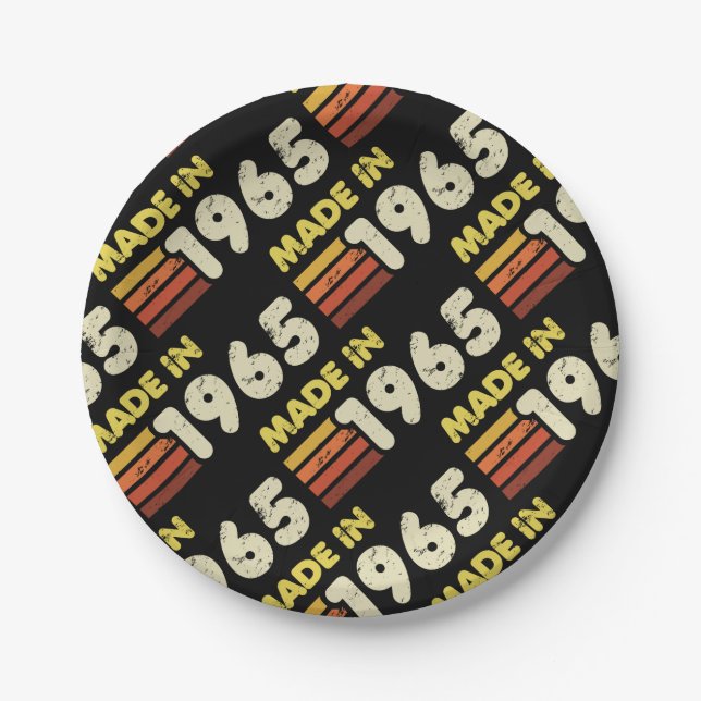 Assiettes En Carton Fait En 1965 60e Anniversaire (Devant)