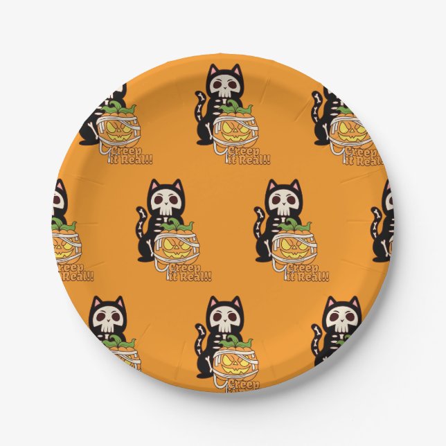 Assiettes En Carton 🎃 Faites-le vraiment effrayant ! 🐾 (Devant)