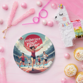 Assiettes En Carton Faites preuve de votre peur - kawaii Motivational 