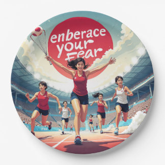 Assiettes En Carton Faites preuve de votre peur - kawaii Motivational 