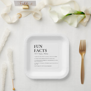 Assiettes En Carton Faits amusants sur un mariage minimaliste