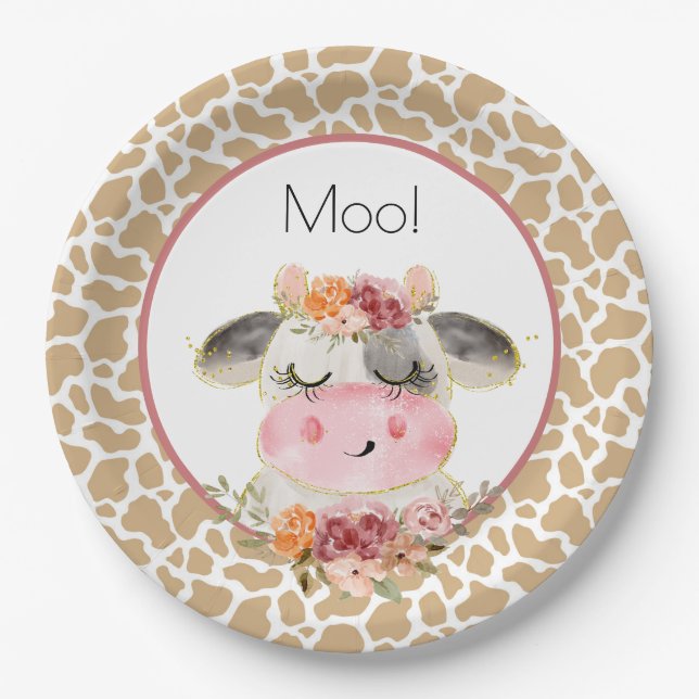 Assiettes En Carton Fall Barnyard Birthday Plate Oink Moo Cockadoodle (Devant)