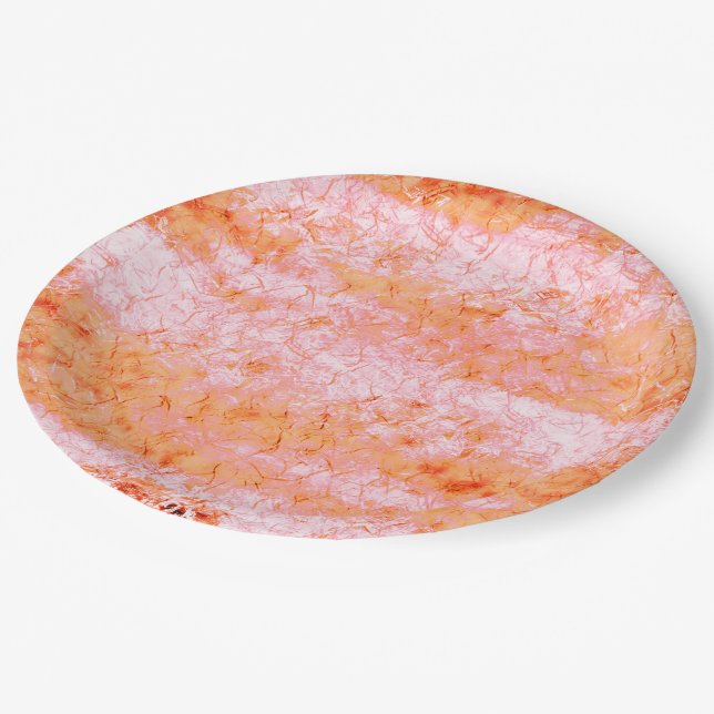 Assiettes En Carton Falsa pele de salmão, com partes clareadas (Angle)