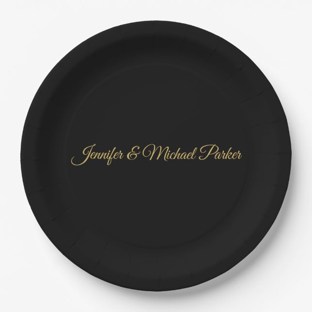 Assiettes En Carton Famille de caractères Modern Creative Script coule (Devant)