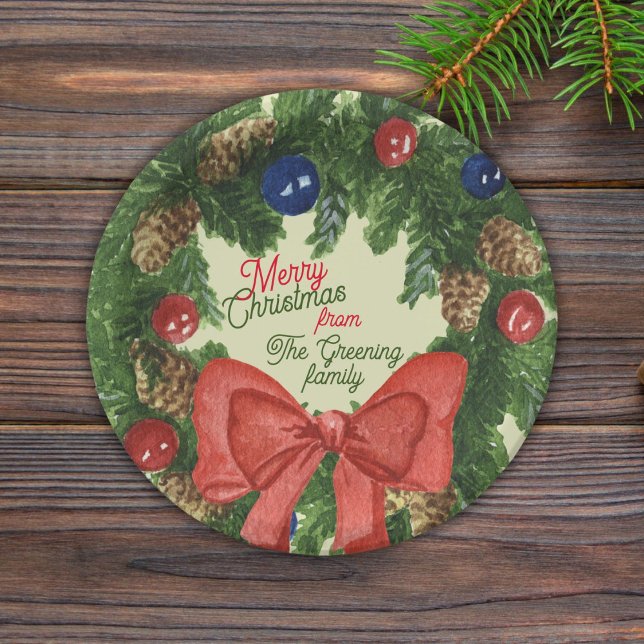 Assiettes En Carton Famille de sapin de la ferme de Noël (Créateur téléchargé)