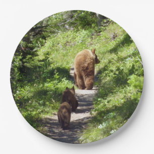 Assiettes En Carton Famille d'ours Brown
