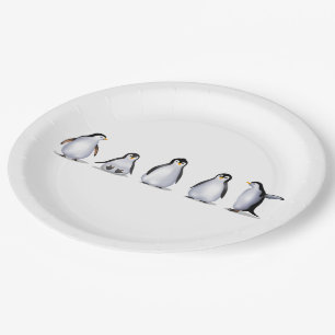Assiettes En Carton Famille Penguin